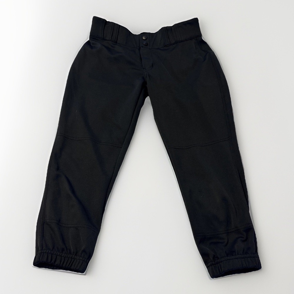 CHAMPRO Fast Pitch Softball Pants Womens Capri Athletic Stretch Black Size M